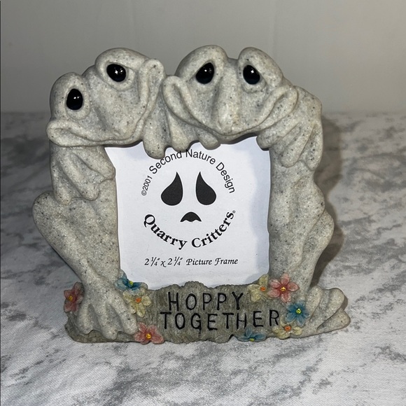 Second Nature Design Quarry Critters Hoppy Together Frog Frame 2001 - Picture 1 of 3